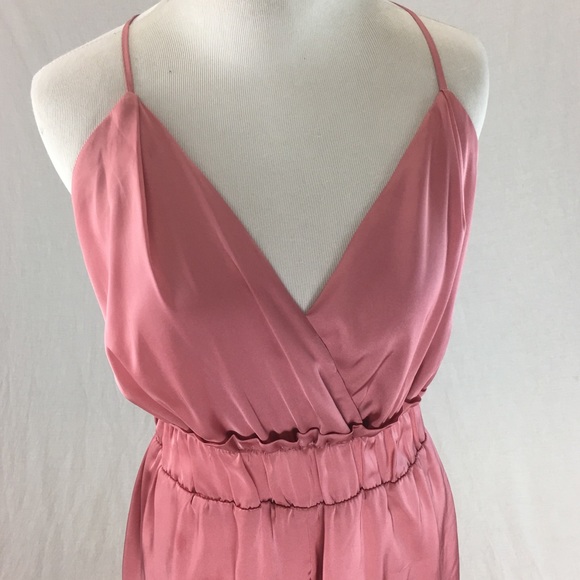 SHINESTAR ROSE PINK SATIN SHORT JUMPER LARGE NWOT - Picture 2 of 8